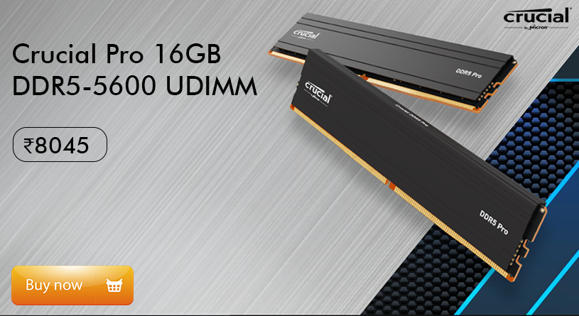 Crucial Pro 16GB DDR5 5600 UDIMM 