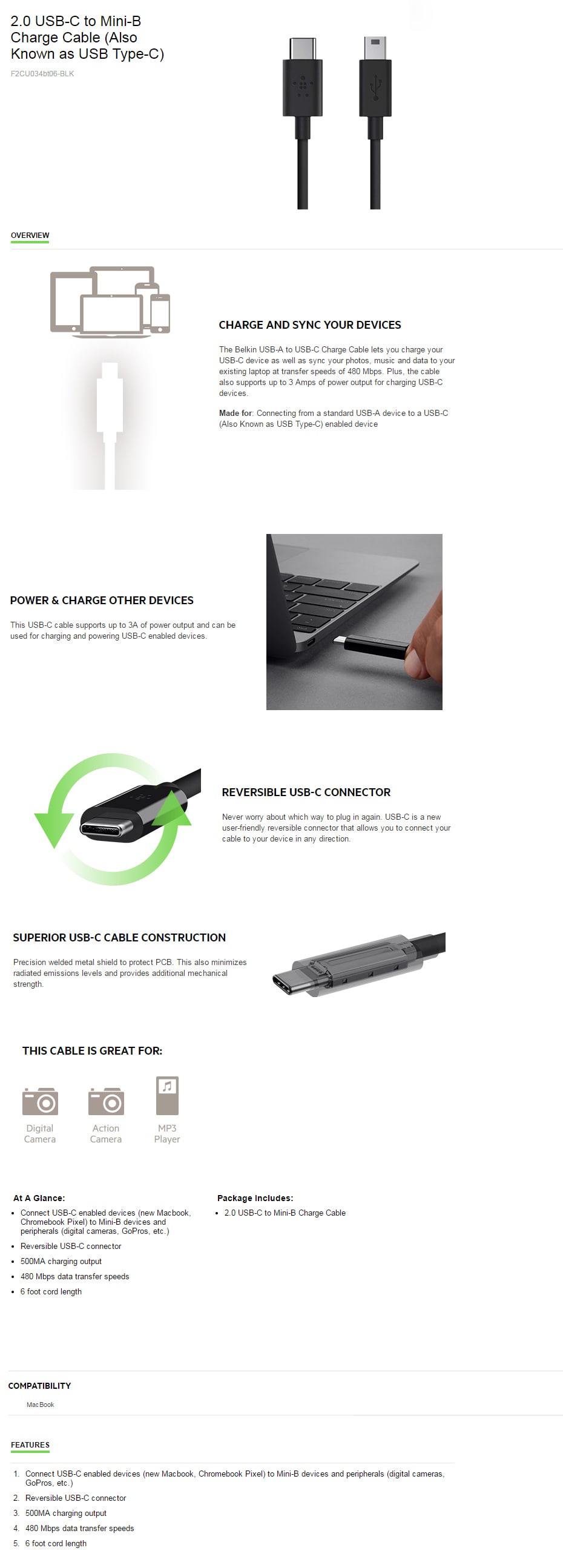 Belkin  Charge Cable features