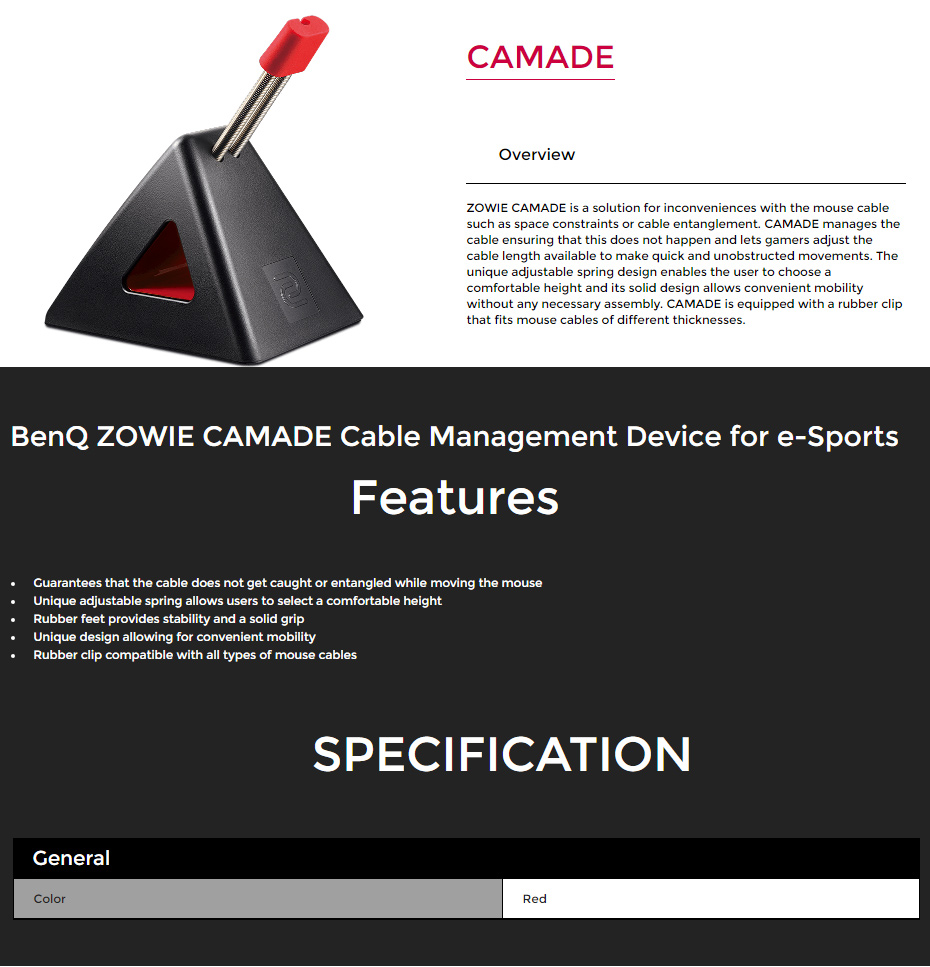 Zowie CAMADE Gaming Gear Mouse Bungee