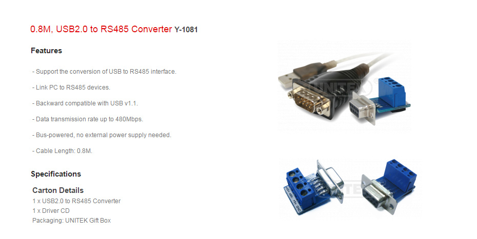 Unitek USB Converter Y1081
