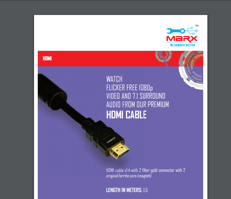 Marx HDMI Cable