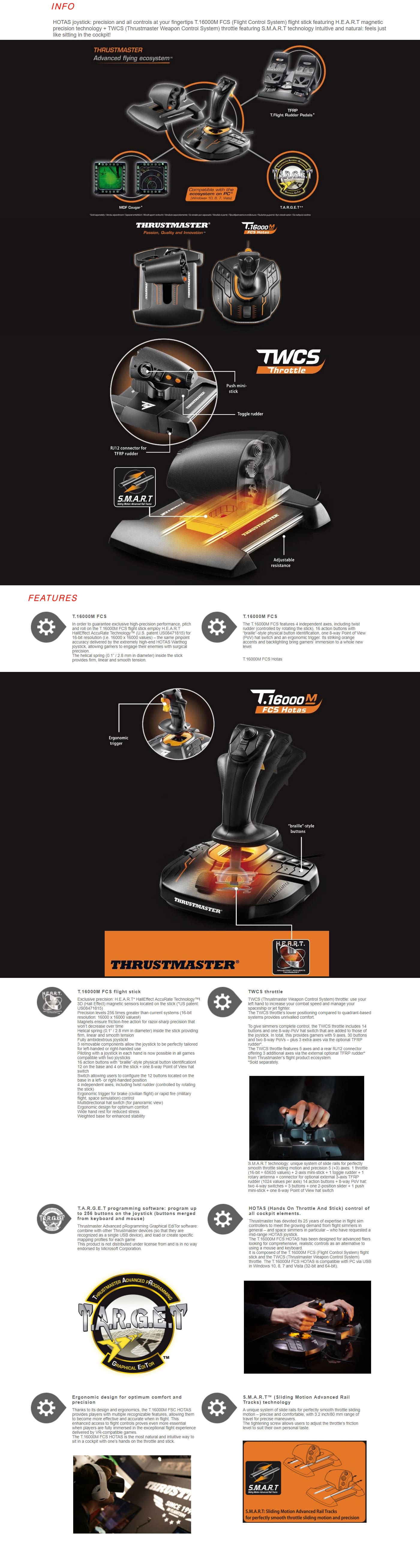 Thrustmaster T16000M FCS Hotas Joystick