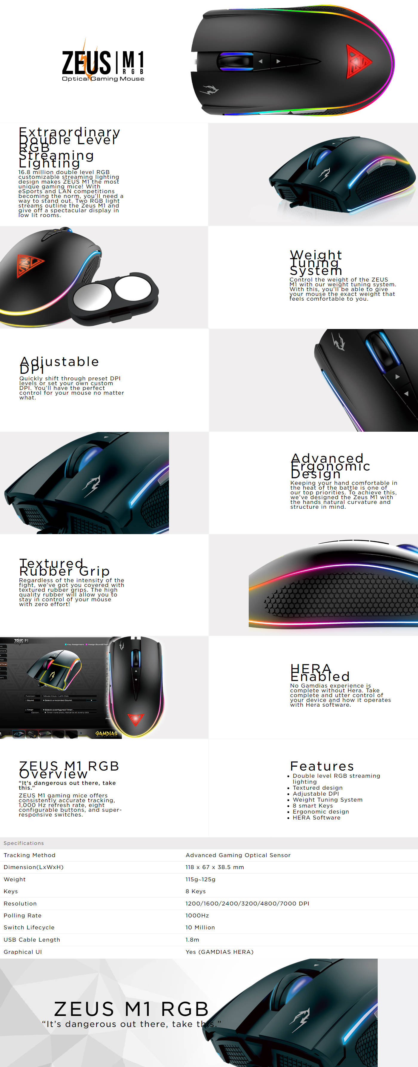  Buy Online Gamdias Zeus M1 RGB Optical Gaming Mouse