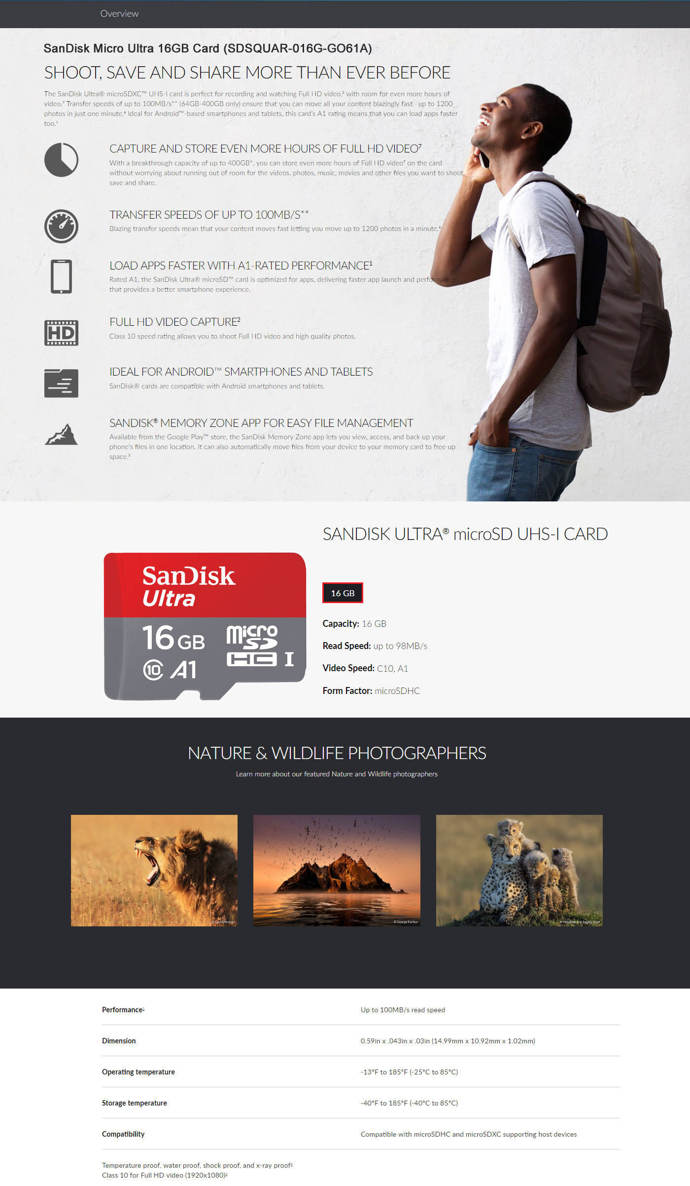  Buy Online SanDisk Micro Ultra 16GB Card (SDSQUAR-016G-GO61A)