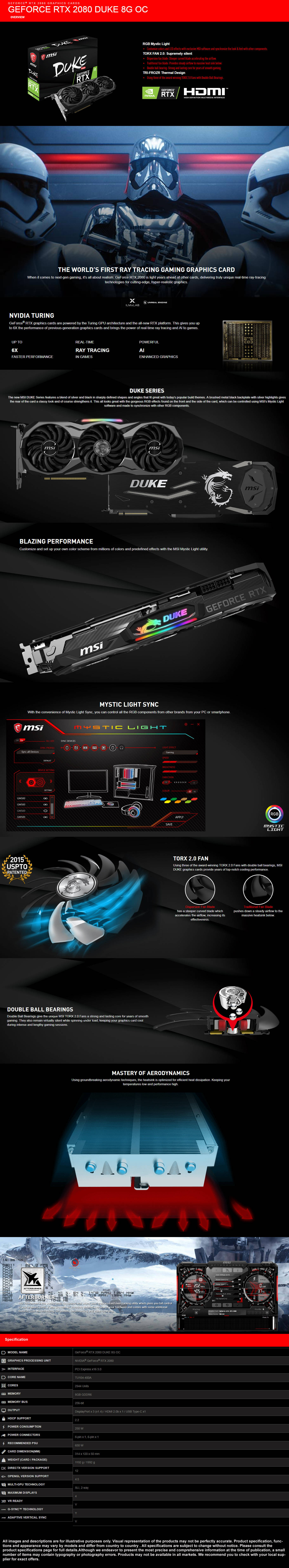  Buy Online MSI Geforce RTX 2080 Duke 8GB OC GDDR6