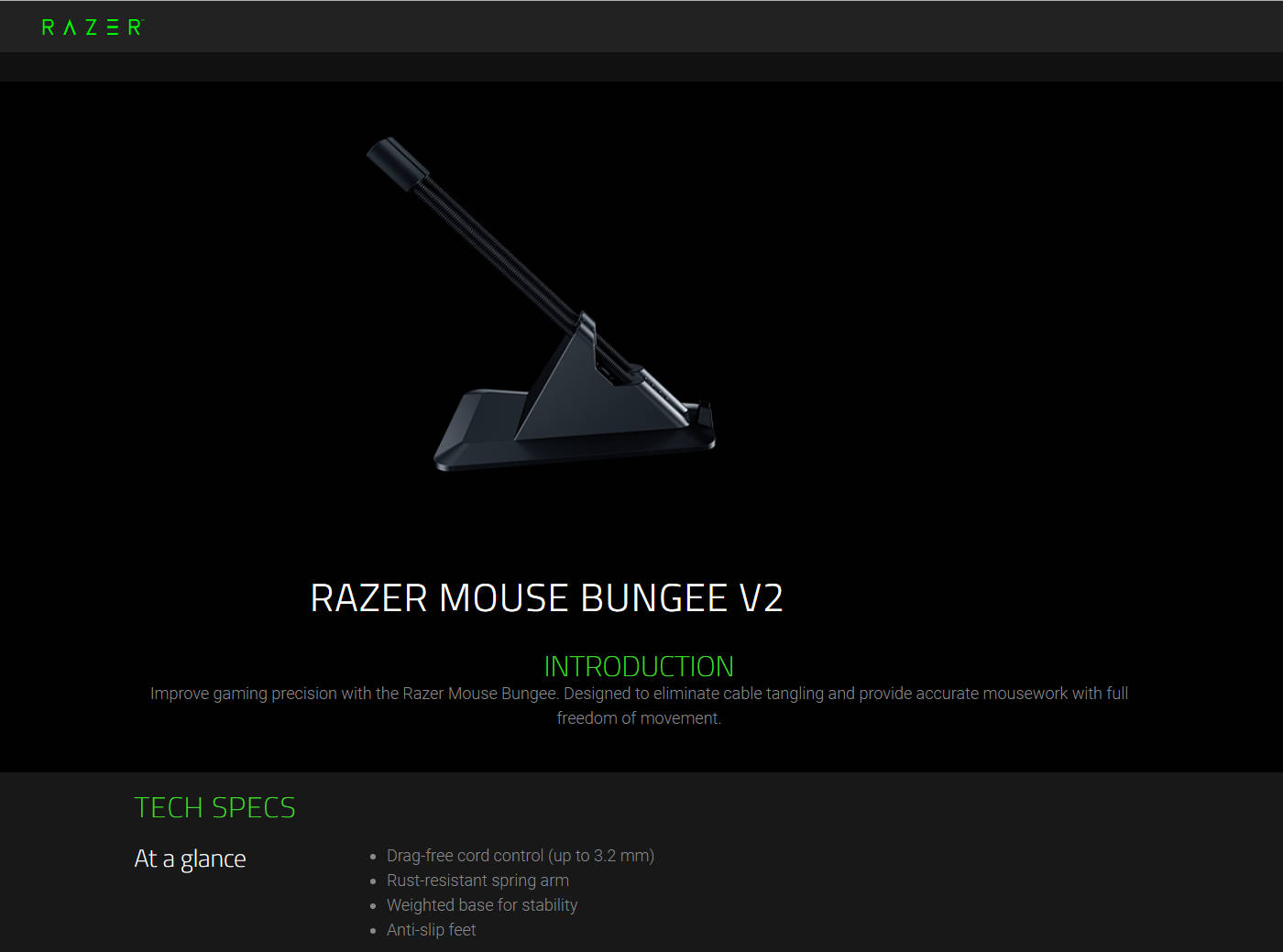  Buy Online Razer Mouse Bungee V2 (RC21-01210100-R3M1)