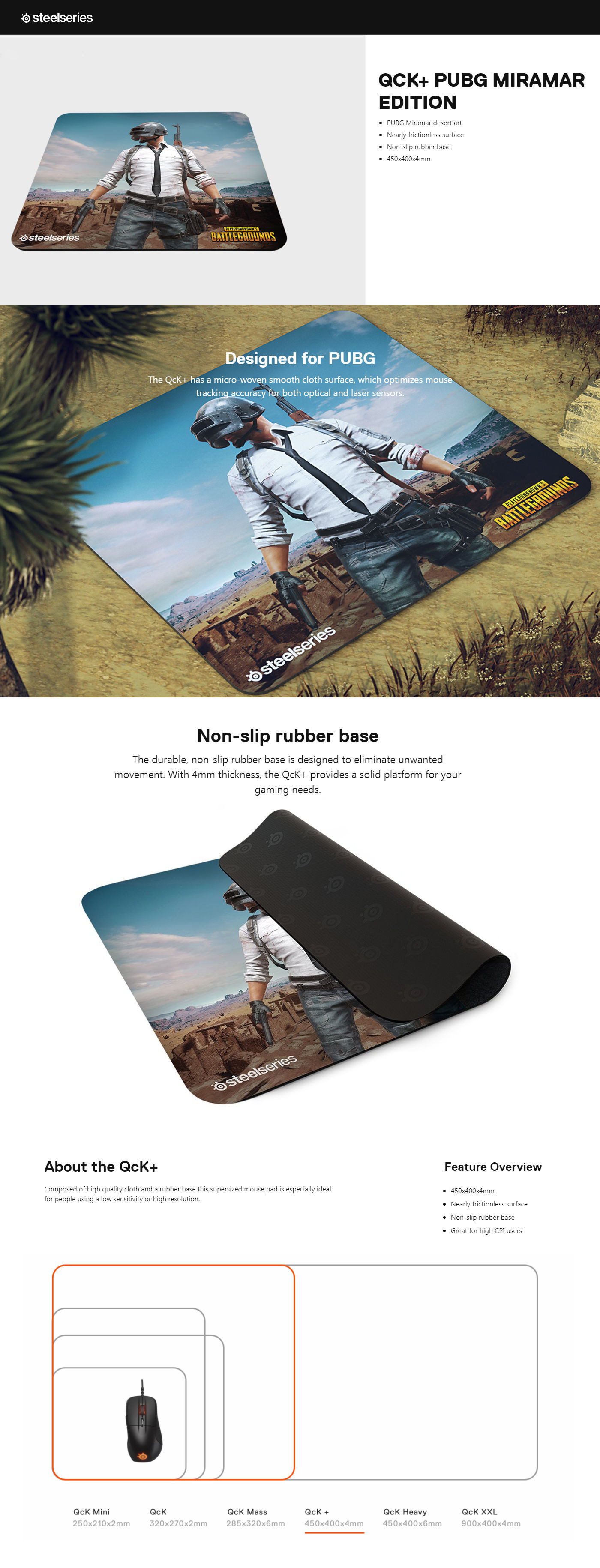  Buy Online SteelSeries Qck+ PUBG Miramar Edition Gaming Mouse Mat (63808)