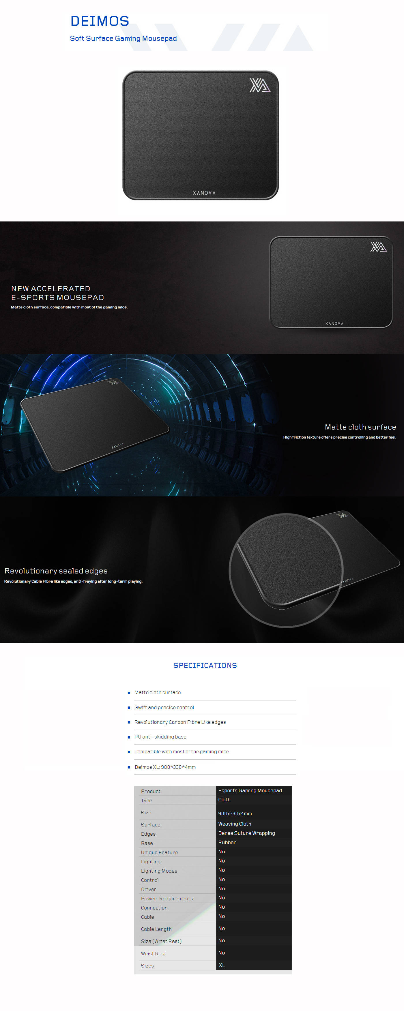  Buy Online Xanova Deimos XL Gaming Mousepad