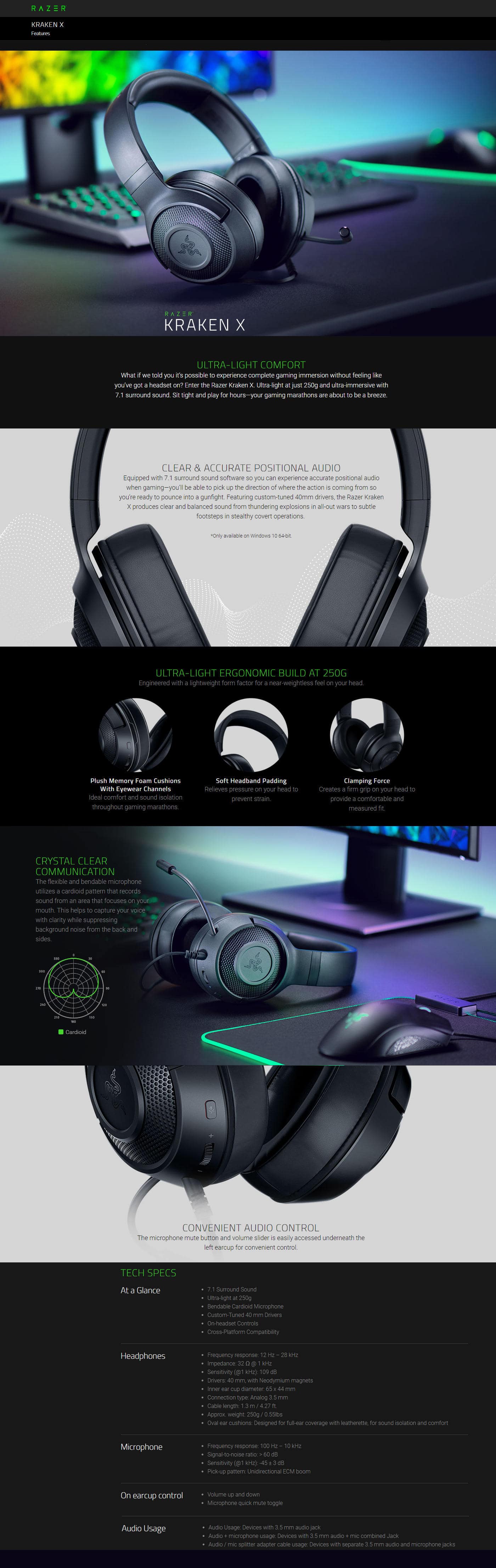 Buy Online Razer Kraken X Multi-Platform Wired Gaming Headset (RZ04-02890100-R3M1)
