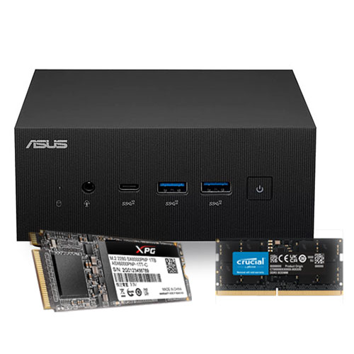 Asus Expert Center PN64 Mini PC + Crucial Basics 16GB 4800MHz + Adata XPG SX6000 Pro 1TB 