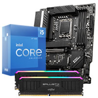Intel Core i5-12600K Processor + MSI PRO Z690-A WIFI Intel Motherboard + Crucial Ballistix MAX RGB 1