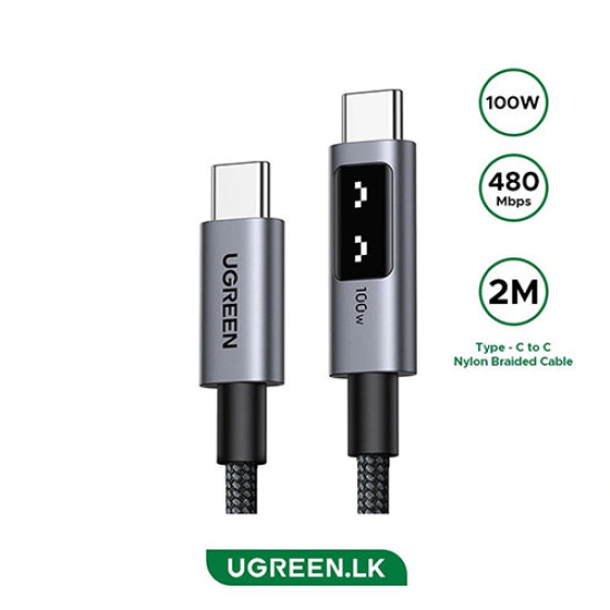 UGREEN Uno USB C Cable 2M 6ft 100W (35512)