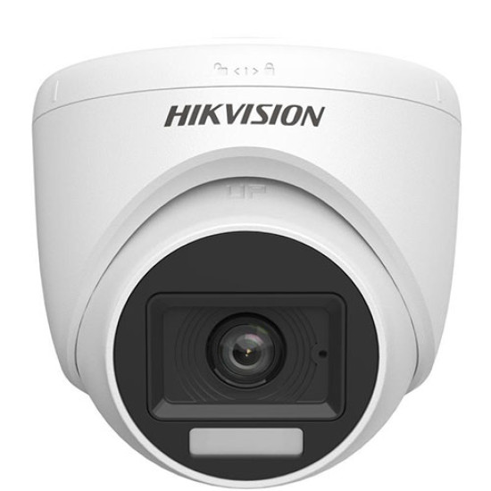 Hikvision 2K Smart Hybrid Light Audio Fixed Turret Camera (DS-2CE76G0T-LPFS)
