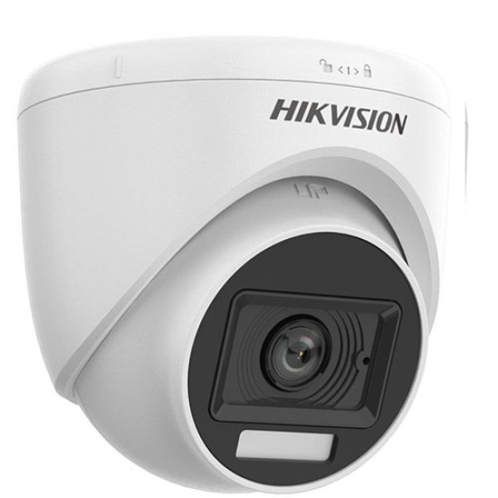 Hikvision 2K Smart Hybrid Light Audio Fixed Turret Camera (DS-2CE76G0T-LPFS)