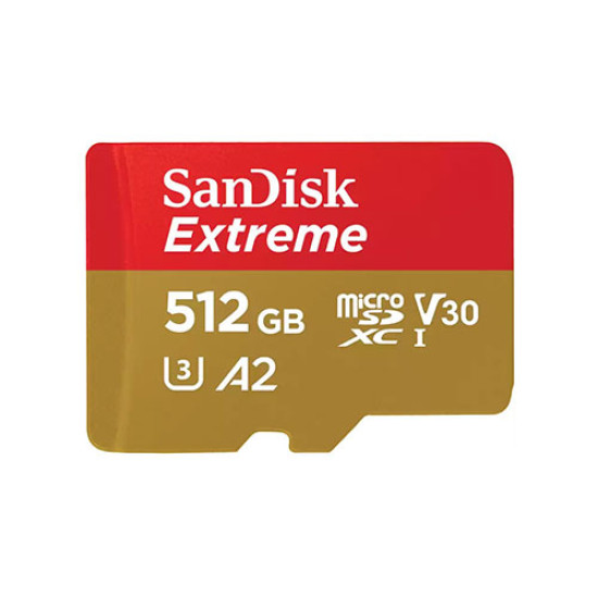 SanDisk 512GB Extreme microSDXC UHS-I Memory Card (SDSQXAV-512G-GN6MN)