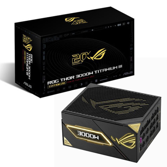 Asus ROG Thor 3000W Titanium III Edition 20 PSU (ROG-THOR-3000T3-GAMING-20TH)