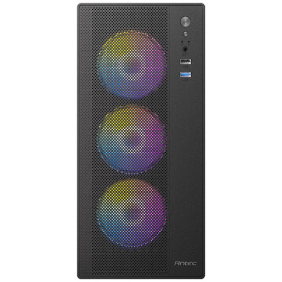 Antec ST5M ARGB mATX Mini Tower PC Case Black Tempered Glass 3 ARGB Fans