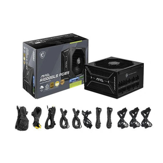 MSI MAG A1000GLS PCIE5 80 PLUS Gold 1000W Fully Modular PSU