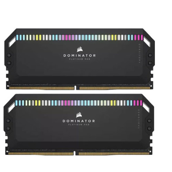 Corsair DOMINATOR PLATINUM RGB 32GB (2x16GB) DDR5 DRAM 6000MHz CL36 Intel XMP Memory Kit Black (CMT32GX5M2E6000C36) Corsair DOMINATOR PLATINUM RGB 32GB (2x16GB) DDR5 DRAM 6000MHz CL36 Intel XMP Memory Kit Black (CMT32GX5M2E6000C36)