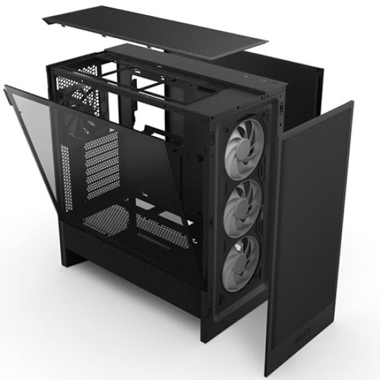 NZXT H5 Flow RGB Compact ATX Mid Tower Cabinet Black (CC-H52FB-R1) NZXT H5 Flow RGB Compact ATX Mid Tower Cabinet Black (CC-H52FB-R1)
