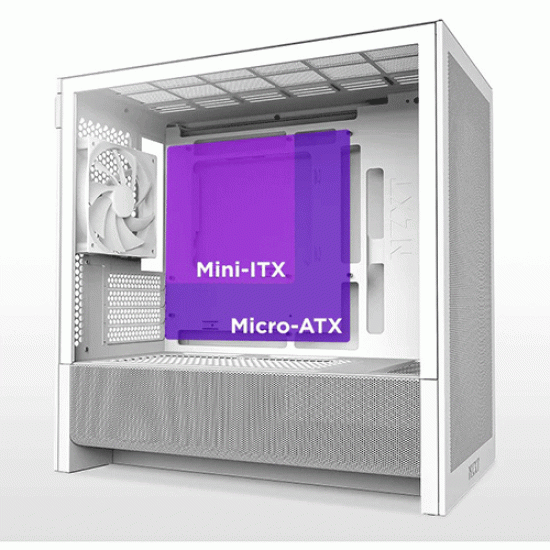 NZXT H3 Flow Micro-ATX Mid-Tower Computer Case White (CC-H31FW-01) NZXT H3 Flow Micro-ATX Mid-Tower Computer Case White (CC-H31FW-01)