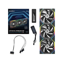 Lian Li UNI Fan SL Wireless 120mm ARGB Black Triple Pack (G99.12SL1W3B.IN) Lian Li UNI Fan SL Wireless 120mm ARGB Black Triple Pack (G99.12SL1W3B.IN)