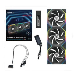 Lian Li UNI Fan SL Wireless 120mm Reverse Blade ARGB Triple Pack (G99.12RSL1W3B.IN) Lian Li UNI Fan SL Wireless 120mm Reverse Blade ARGB Triple Pack (G99.12RSL1W3B.IN)