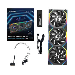 Lian Li UNI Fan SL Wireless LCD 120mm ARGB Black Triple Pack (G99.12SLLCD1W3B.IN) Lian Li UNI Fan SL Wireless LCD 120mm ARGB Black Triple Pack (G99.12SLLCD1W3B.IN)
