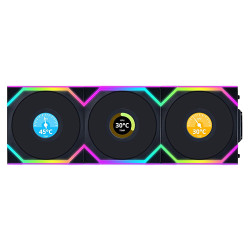 Lian Li UNI Fan SL Wireless LCD 120mm ARGB Black Triple Pack (G99.12SLLCD1W3B.IN) Lian Li UNI Fan SL Wireless LCD 120mm ARGB Black Triple Pack (G99.12SLLCD1W3B.IN)