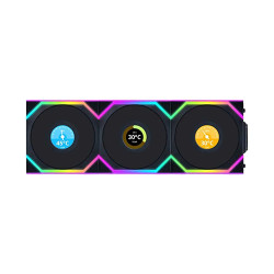 Lian Li UNI Fan SL Wireless LCD 120mm Reverse Blade ARGB Triple Pack (G99.12RSLLCD1W3B.IN) Lian Li UNI Fan SL Wireless LCD 120mm Reverse Blade ARGB Triple Pack (G99.12RSLLCD1W3B.IN)