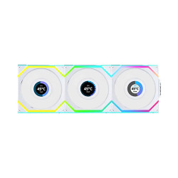 Lian Li UNI Fan SL Wireless LCD 120mm Reverse Blade ARGB White Triple Pack (G99.12RSLLCD1W3W.IN) Lian Li UNI Fan SL Wireless LCD 120mm Reverse Blade ARGB White Triple Pack (G99.12RSLLCD1W3W.IN)