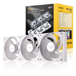 Antec Connect 120 Reverse ARGB White 120mm PWM Cabinet Fan Triple Pack (C120R-ARGB-W-3PK) Antec Connect 120 Reverse ARGB White 120mm PWM Cabinet Fan Triple Pack (C120R-ARGB-W-3PK)