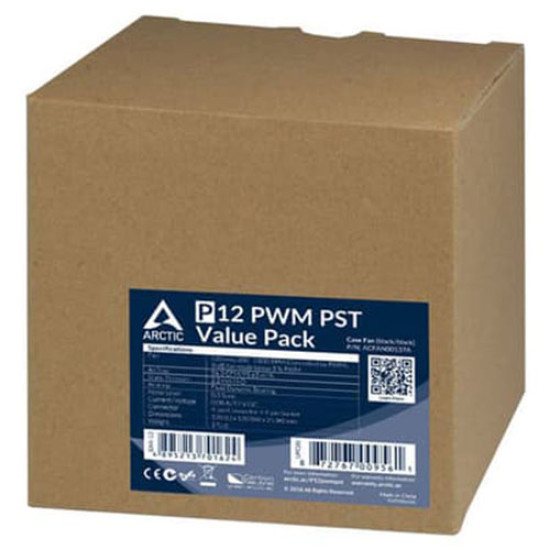 Arctic P12 PWM PST 120 mm PWM Fan 5 Pack Black (ACFAN00137A) Arctic P12 PWM PST 120 mm PWM Fan 5 Pack Black (ACFAN00137A)