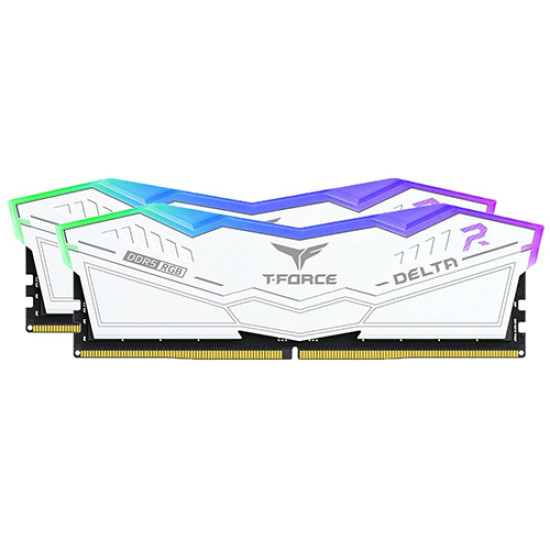 TeamGroup T-Force Delta RGB 32GB (2X16GB) 6000MHz DDR5 White (FF4D532G6000HC38JDC01) TeamGroup T-Force Delta RGB 32GB (2X16GB) 6000MHz DDR5 White (FF4D532G6000HC38JDC01)