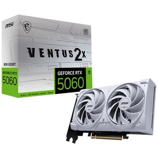 MSI GeForce RTX 5060 8G VENTUS 2X OC WHITE 8GB GDDR7 MSI GeForce RTX 5060 8G VENTUS 2X OC WHITE 8GB GDDR7