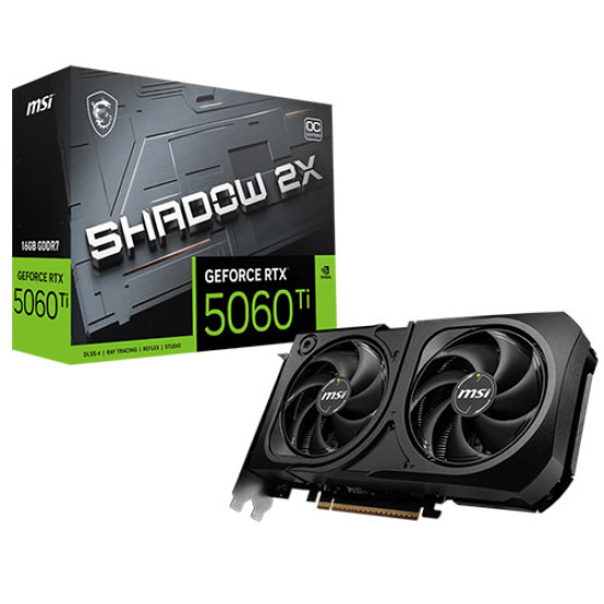 MSI GeForce RTX 5060 Ti 16G SHADOW 2X OC PLUS 16GB GDDR7 MSI GeForce RTX 5060 Ti 16G SHADOW 2X OC PLUS 16GB GDDR7