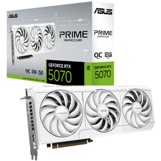 ASUS PRIME GeForce RTX 5070 White OC Edition 12GB GDDR7 (PRIME-RTX5070-O12G-WHITE) ASUS PRIME GeForce RTX 5070 White OC Edition 12GB GDDR7 (PRIME-RTX5070-O12G-WHITE)
