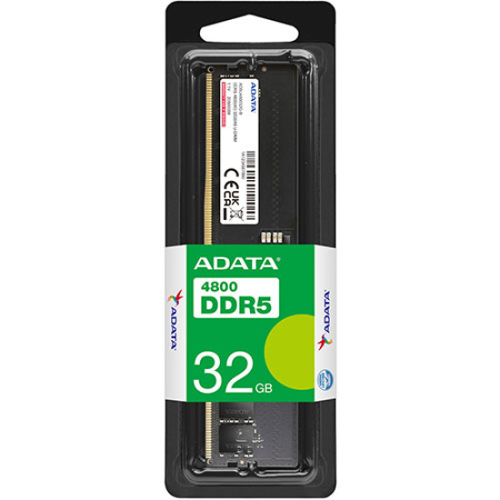 Adata 32GB (32GBx1) DDR5 4800MHz Desktop RAM (AD5U480032G-S) Adata 32GB (32GBx1) DDR5 4800MHz Desktop RAM (AD5U480032G-S)