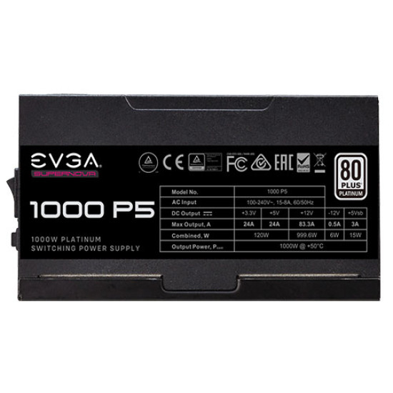 EVGA 1000 P5 80 Plus Platinum 1000W Fully Modular PSU (220-P5-1000-X1) EVGA 1000 P5 80 Plus Platinum 1000W Fully Modular PSU (220-P5-1000-X1)
