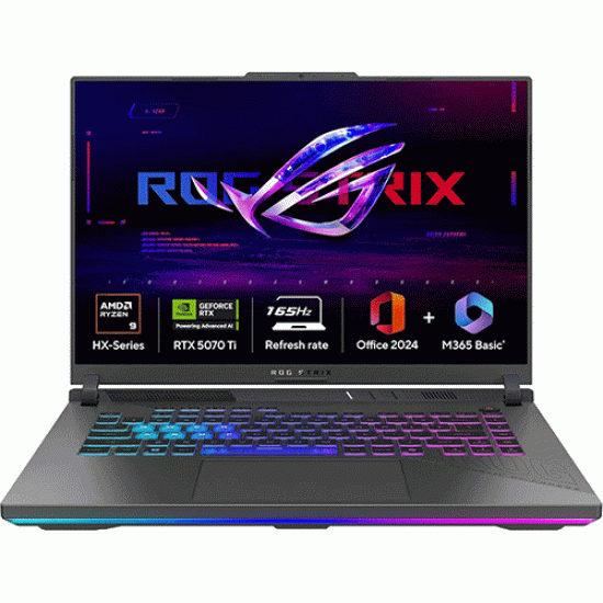 Asus ROG Strix G16 G614PR-RV032WS 16 inch Gaming Laptop (R9 8940HX, RTX 5070Ti 12GB, 16GB DDR5, 1TB SSD, Win 11 Home, OFFICE HOME 2024 + M365 BASIC) Asus ROG Strix G16 G614PR-RV032WS 16 inch Gaming Laptop (R9 8940HX, RTX 5070Ti 12GB, 16GB DDR5, 1TB SSD, Win 11 Home, OFFICE HOME 2024 + M365 BASIC)
