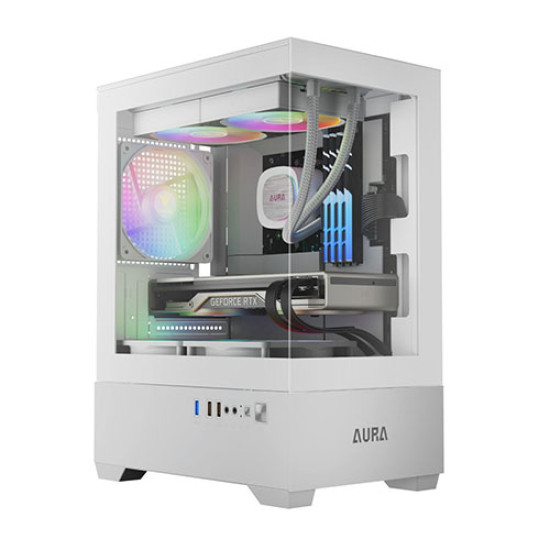 Gamdias AURA GC9M WH ARGB COMPACT PANORAMIC ARGB MICRO-TOWER CASE