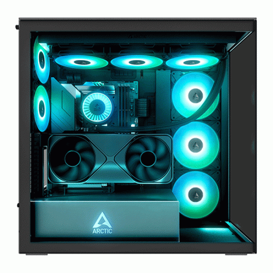 Arctic Xtender VG ARGB Mirror Black E-ATX Mid Tower Case (ACPCC00019A)
