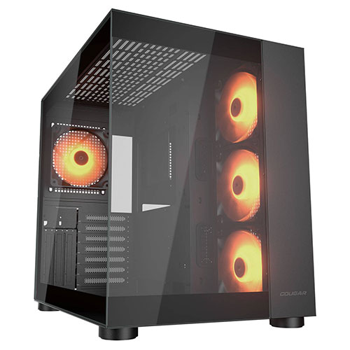 COUGAR FV150 RGB Black Mid Tower Dual Chamber PC Case