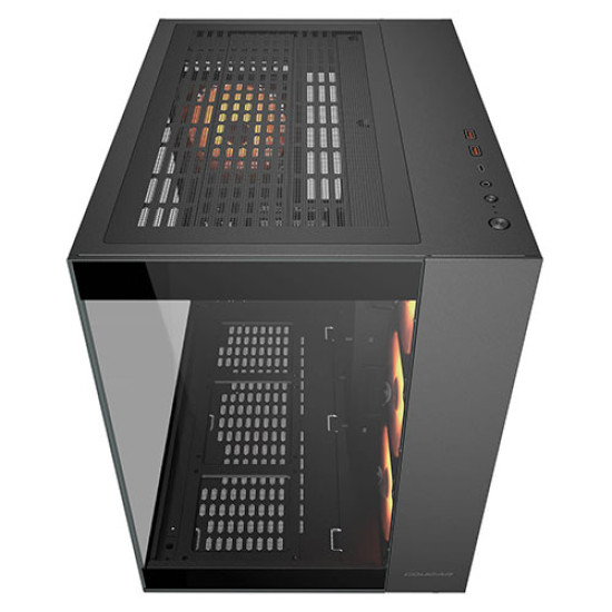 COUGAR FV150 RGB Black Mid Tower Dual Chamber PC Case