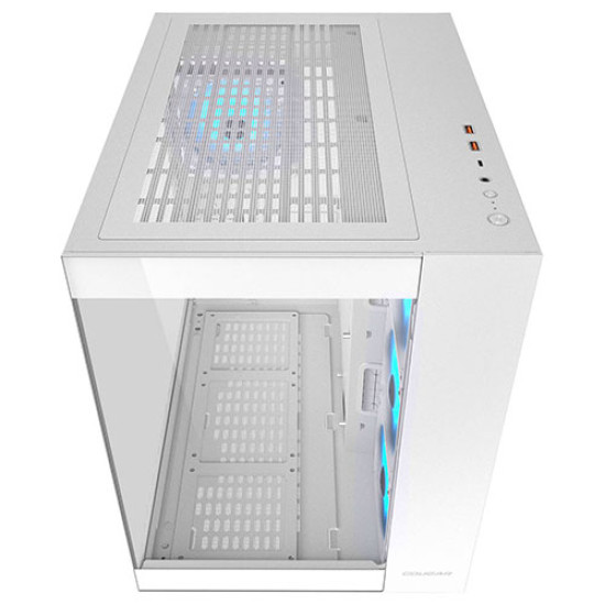 COUGAR FV150 RGB White Mid Tower Dual Chamber PC Case