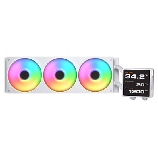 Cougar Poseidon Vistek Pro ARGB 360 White LCD Liquid Cooler