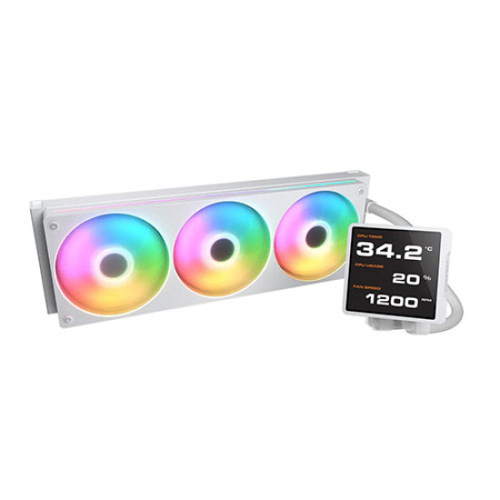 Cougar Poseidon Vistek Pro ARGB 360 White LCD Liquid Cooler
