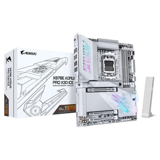 Gigabyte X870E AORUS PRO X3D ICE AMD Motherboard