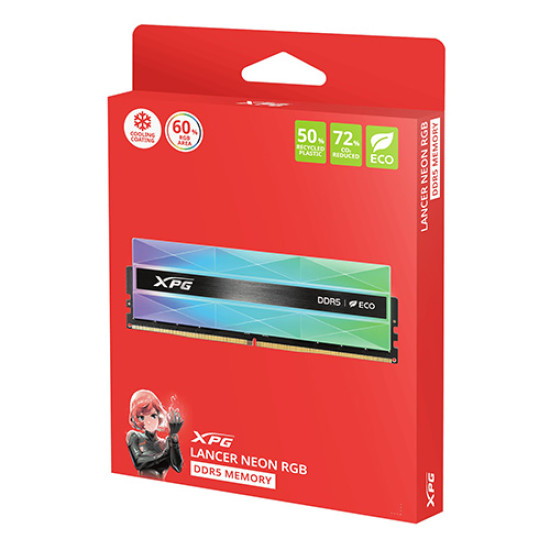 Adata Lancer NEON RGB 32GB (2x16GB) DDR5 7200 CL34 (AX5U7200C3416G-DCLANRSG) Adata Lancer NEON RGB 32GB (2x16GB) DDR5 7200 CL34 (AX5U7200C3416G-DCLANRSG)