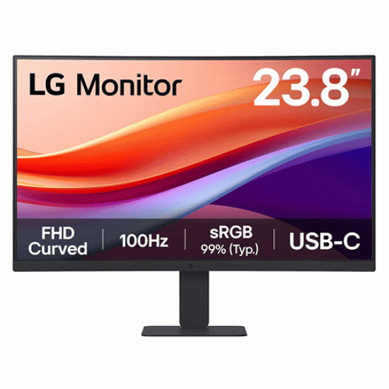 LG 23.8-inch FHD Curved Monitor with USB-C (24U421A)